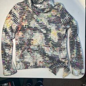 Weston Wear Colorful Patterned Cowl Neck Sweater